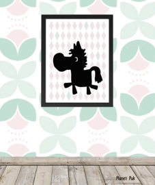 Poster - Paardje Ross | 30 x 40cm | Kinderkamer decoratie
