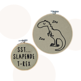 Wandhanger setje Xavi de T-Rex | Olijfgroen