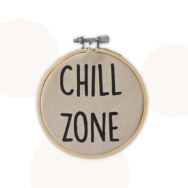 Wandhanger rond - Chill Zone - Beige - 11 cm