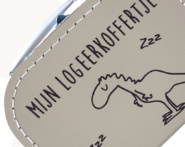 Logeerkoffertje Xavi de T-Rex |  Beige | Kinderkoffertje