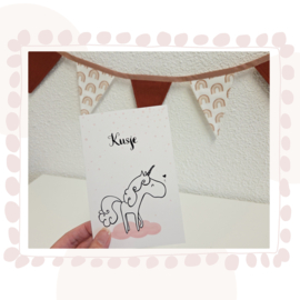 Handgemaakte Sisi de Eenhoorn set – Vlaggenlijn & Kaart