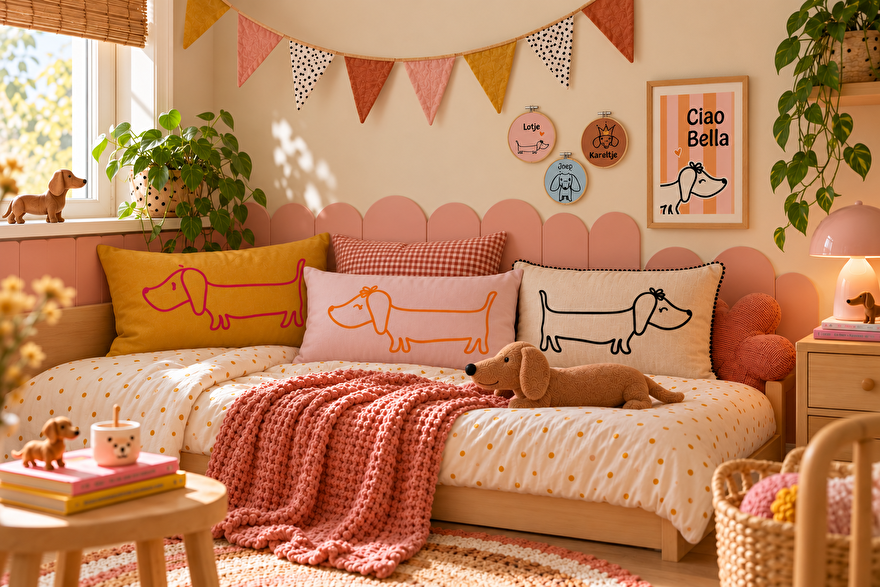 planet puk teckelclub - handgemaakte kinderkamer decoraties - Planet Puk
