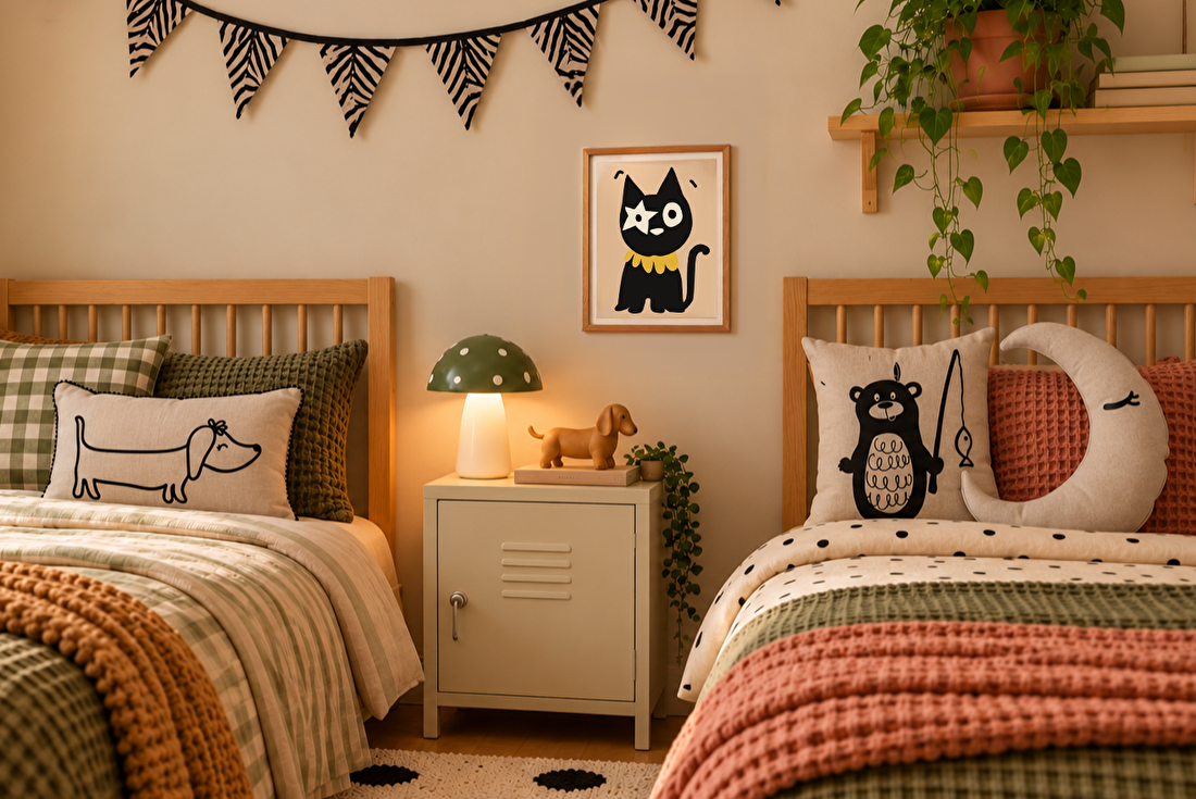 handgemaakte kinderkamer decoraties- planet puk