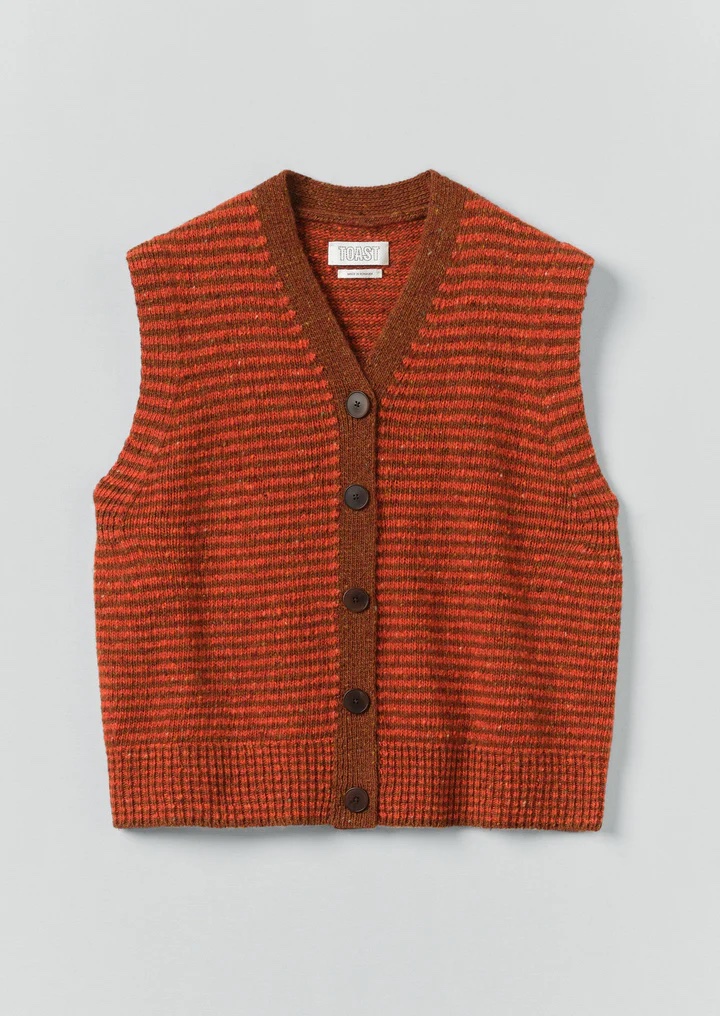 Toast Striped Donegal V-Neck Tank