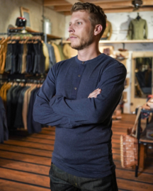 Pike Brothers 1927 Henley Long Sleeve Indigo Melange