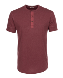 Pike Brothers 1927 Henley Shirt Short Sleeve Granate Red