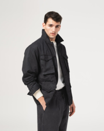 Eat Dust Jungle Jacket Gabardine Satin Asphalt
