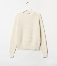 Merz b. Schwanen Crewneck Pullover Waffle Naturel