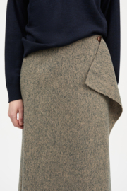 Skall Studio Margaret Skirt Brown / Grey Herringbone