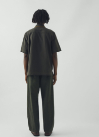 Toast Bill Kantha Knot Embroidered Cotton Shirt Dark Olive