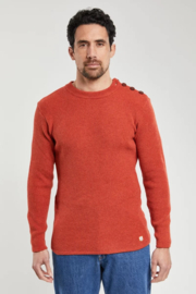 Armor-Lux Sailor Heritage  Wool Jumper Orange Chine