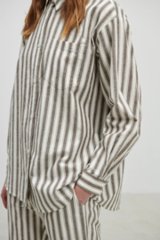 Skall Studio Edgar Shirt Brown Stripe