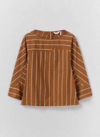 Toast Garland Stripe Cotton Smock Copper/Ecru