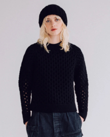 Girls of Dust Fisherman Sweater Black