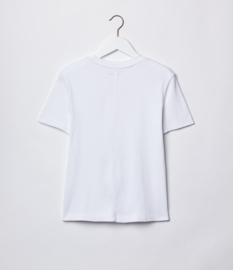 Merz b. Schwanen Ribbed T-Shirt Narrow Fit White