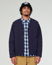 Eat Dust Baseball Cardigan Quilt Navy