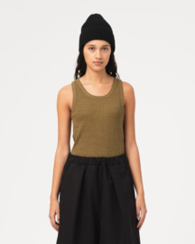 Girls of Dust Body Top Military Rib Jersey Olive