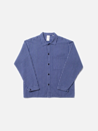 Nudie Jeans Berra Striped Worker Shirt Blue