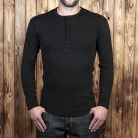 Pike Brothers 1954 Henley Shirt Faded Black