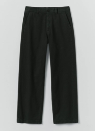 Toast Rory  Overdyed Micro Houndstooth Cotton Trousers Oil Green