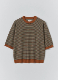 Toast Knitted Cotton Tee Green Multi