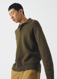 Toast Wool Alpaca Polo Sweater Bronze