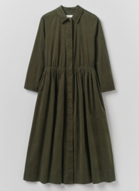 Toast Cotton Needlecord Shirt Dress Seaweed