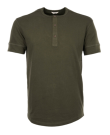 Pike Brothers 1927 Henley Shirt Short Sleeve Mojave Green