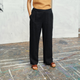 Black Linen Willow Trousers