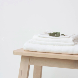 Linen Waffle Towel Set White