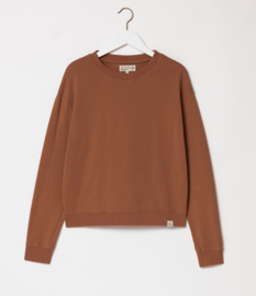 Merz b. Schwanen Cropped Crew Neck Sweatshirt Caramel