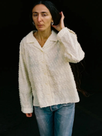 Nudie Jeans Juni Fringe Shirt OffWhite