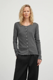 Skall Studio Edie Cardigan Dark Grey Melange