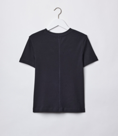 Merz b. Schwanen Ribbed T-Shirt Narrow Fit Charcoal