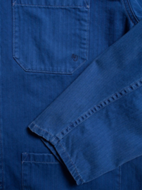 Nudie Jeans Buddy Herringbone Chore Jacket Blue