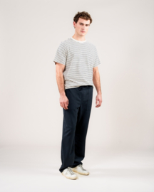 Kuyichi Liam Striped Tee Midnight Blue