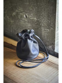 OrSlow Leather Cinch Pouch Black