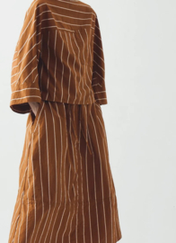 Toast Garland Stripe Cotton Smock Copper/Ecru
