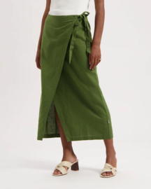 Kuyichi Hanna Wrap Skirt Pine Green
