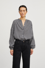 Skall Studio Cilla Shirt Navy/Beige Check