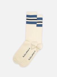 Nudie Jeans Amundsson Sport Socks Off White / Blue