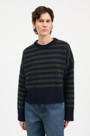 Skall Studio Campa Jumper Navy / Dark Green Stripe