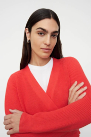 Kowtow Composure Cardigan Neon Red