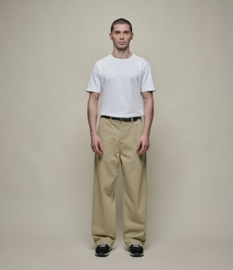 Merz b. Schwanen Unisex High Rise Chino Light Khaki