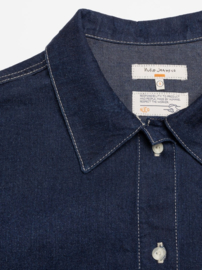 Nudie Jeans Lina Painter Denim Shirt Dark Blue