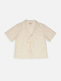 Nudie Jeans Moa Tie Fringe Shirt Offwhite