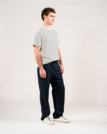 Kuyichi Liam Striped Tee Midnight Blue