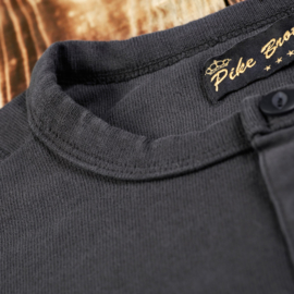 Pike Brothers 1954 Henley Shirt Faded Black