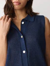 Rue Blanche Paper Uni Navy