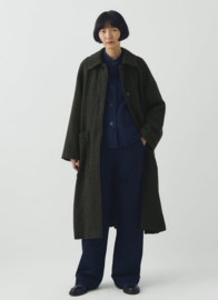 Toast Frankie Check Wool Raglan Coat Olive / Black